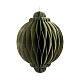 Decorazione verde per albero di Natale carta 100% FSC sfera 8 cm s1