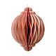 Pink Christmas tree decoration, 100% FSC paper ball, 3 in s1