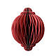 Red Christmas decoration, h 3 in, sphere of 100% FSC paper s1