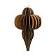 Decorazione natalizia di carta 100% FSC 8 cm h color nocciola s1