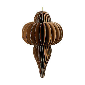 Christmas decoration made of 100% FSC paper 8 cm h hazelnut color