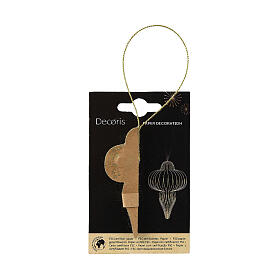Christmas decoration made of 100% FSC paper 8 cm h hazelnut color
