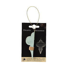 Christmas tree decoration of 100% FSC paper, mint finish, h 3 in