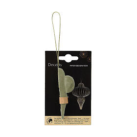 Green Christmas tree decoration, 100% FSC paper, h 3 in