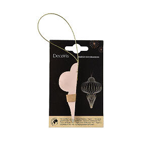 Decoración h 8 cm árbol de Navidad color rosa papel 100% FSC 
