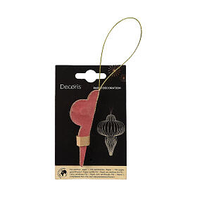Wabenanhänger, Spitze, rot, Weihnachtsbaumschmuck, 100% FSC-zertifiziertes Papier, 8 cm