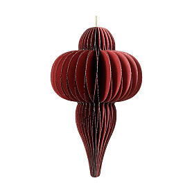 Red Christmas tree decoration 100% FSC paper 8 cm h