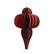 Red Christmas tree decoration 100% FSC paper 8 cm h s1