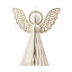 Angel-shaped Christmas ornament, white 100% FSC paper, 3x2.5 in s1