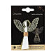 Angel decoration in 100% FSC paper for white Christmas tree 8x7 cm s2