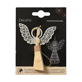 Paper angel for Christmas tree decoration, 100% FSC, 3 in