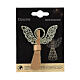 Decoración para árbol de Navidad papel 100% FSC ángel color avellana 8 cm s2