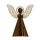 Ornamento para árvore de Natal papel 100% FSC anjo cor de avelã 8 cm s1