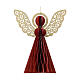 Angel-shaped decoration for Christmas tree, red paper, 100% FSC, 3 in s1