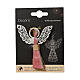 Ornamento anjo 8 cm vermelho para árvore de Natal papel 100% FSC s2