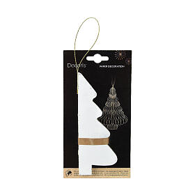 White paper ornament, 100% FSC, Christmas tree, 6 in