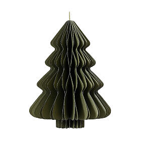 Decoración verde h 15 cm árbol de Navidad 15 cm papel 100% FSC