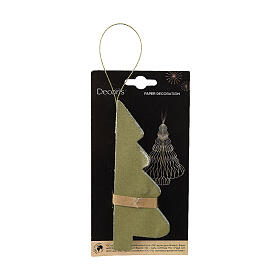 Decoración verde h 15 cm árbol de Navidad 15 cm papel 100% FSC