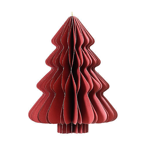 Decorazione albero di Natale h 15 cm carta 100% FSC colore rosso 1