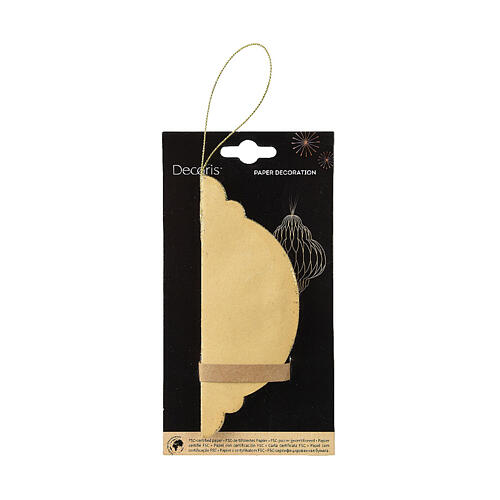 Wabenanhänger, Kugel, sandfarben, Weihnachtsbaumschmuck, 100% FSC-zertifiziertes Papier, 15 cm 2