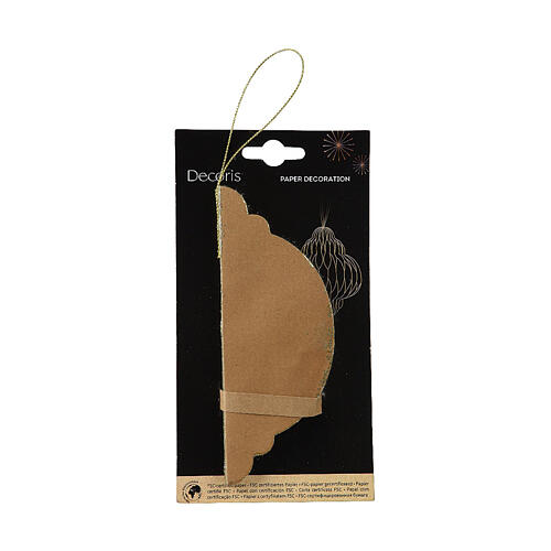 Weihnachtsbaumanhänger aus 100% FSC-zertifiziertem braunem Papier, 12x15 cm 2