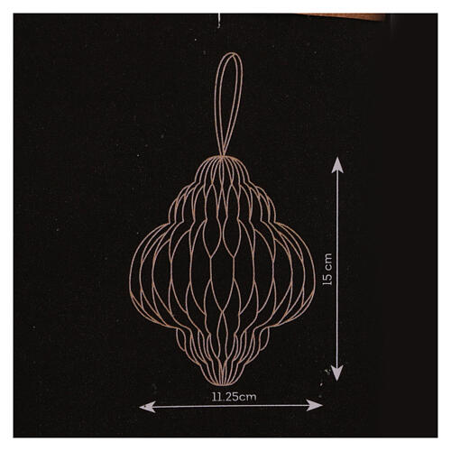 Weihnachtsbaumanhänger aus 100% FSC-zertifiziertem braunem Papier, 12x15 cm 3