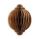 Ball decoration in 100% FSC brown paper for Christmas tree 12x15 cm s1