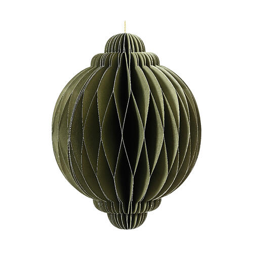 Green paper ball for Christmas tree, 6 in, 100% FSC 1