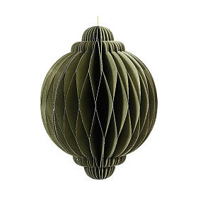 Décoration papier sapin de Noël sphère verte 15 cm 100% FSC