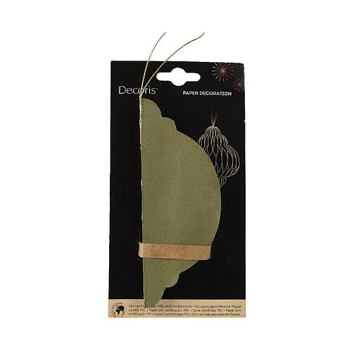 Green Christmas Tree Paper Ball 15 cm 100% FSC 2