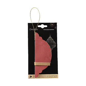 Decorazione natalizia carta 100% FSC sfera h 15 cm rosso