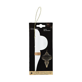 White Christmas tree decoration, 100% FSC paper, h 6 in