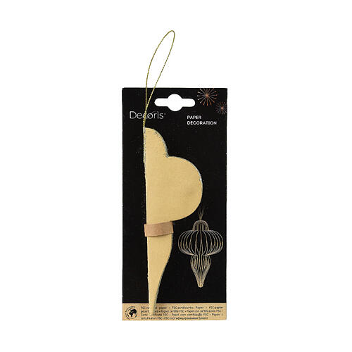 Decorazione di carta color sabbia 15 cm h albero di Natale 100% FSC 2
