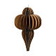 Decorazione albero di Natale nocciola carta 100% FSC h 15 cm s1