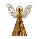 100% FSC champagne colored angel for Christmas tree 15 cm s1