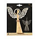 100% FSC champagne colored angel for Christmas tree 15 cm s2
