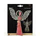 Angel-shaped Christmas decoration, red paper, 100% FSC, h 6 in s2