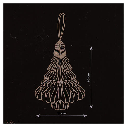 Wabenanhänger, beige, 100 % FSC-Papier, 20 × 15 cm, magnetisch 3
