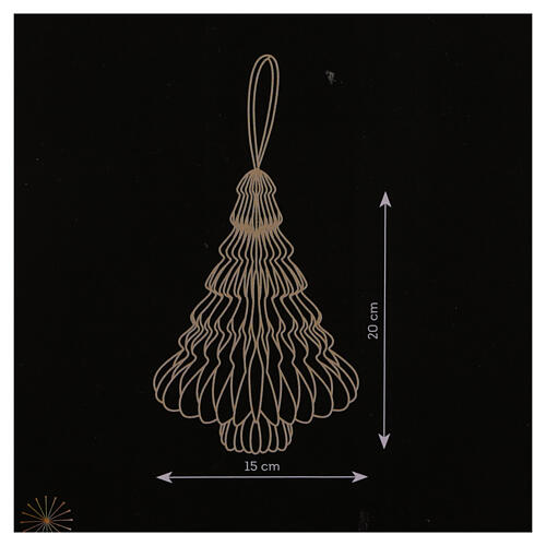 Wabenanhänger, grün, 100 % FSC-Papier, Ø 15 cm × H 20 cm 3