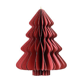 Décoration pour sapin en papier rouge 20 cm FSC 100%