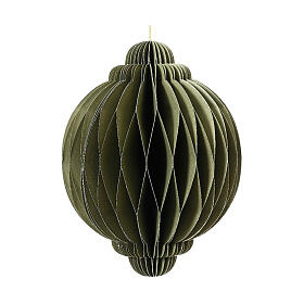 Décoration sapin de Noël sphère papier vert 20 cm FSC 100%