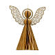 Angel Christmas decoration in beige FSC 100% paper with glittery wings 17x20 cm s1