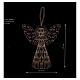 Angel Christmas decoration in beige FSC 100% paper with glittery wings 17x20 cm s3