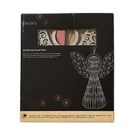 Engel, rot, 100 % FSC-Papier, glitzernde Flügel, Ø 16,7 cm × H 20 cm