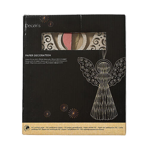 Engel, rot, 100 % FSC-Papier, glitzernde Flügel, Ø 16,7 cm × H 20 cm 2