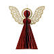 Red angel-shaped Christmas ornament, 100% FSC paper, 6.5x8 in s1