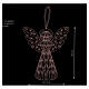 Angel decoration in FSC 100% red paper 17x20 cm with glittery wings s3