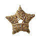 Addobbo stella in rattan 12x12 cm  s2