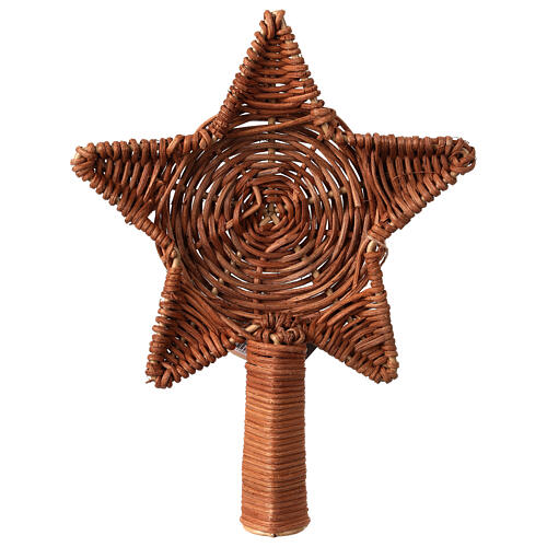 Christmas tree topper, rattan star, 8x10x2 in 3