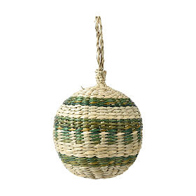 Braided seagrass Christmas ball of 3 in